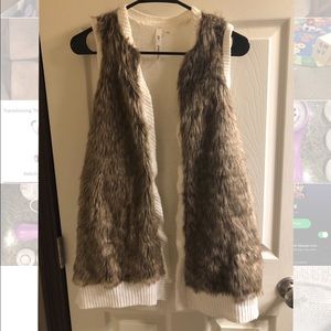 NY Collection Faux Fur Vest